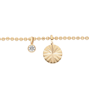 BRACELET PLAQUÉ OR ETOILE ET OXYDE BLANC 16+3CM