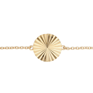 BRACELET PLAQUÉ OR ROND DIAMANTÉ 16+2CM