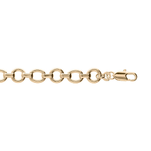 BRACELET PLAQUÉ OR MAILLES RONDES 16+3CM