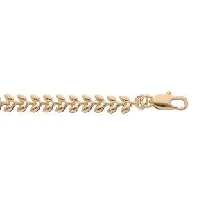 BRACELET PLAQUÉ OR MAILLE EPI 16+3CM