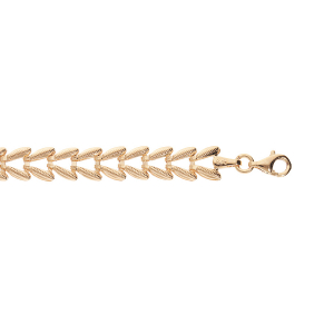 BRACELET PLAQUÉ OR MAILLE EPI 18+3CM