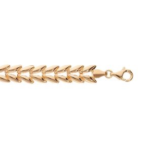 BRACELET PLAQUÉ OR MAILLE EPI 18+3CM