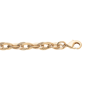 BRACELET PLAQUÉ OR ENTREMELES 16+3CM