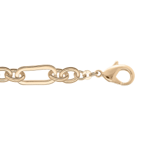 BRACELET PLAQUÉ OR MAILLES 18+3CM