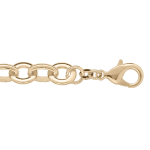 BRACELET PLAQUÉ OR ANNEAUX 19+3CM