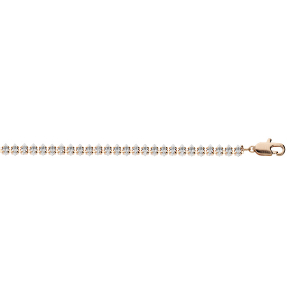 BRACELET PLAQUÉ OR OXYDES FORME NAVETTES BLANCS SERTIS 17+3CM