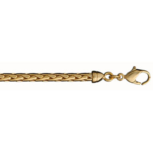 COLLIER PLAQUÉ OR MAILLE PALMIER 42CM