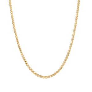 COLLIER PLAQUÉ OR MAILLE PALMIER 42CM