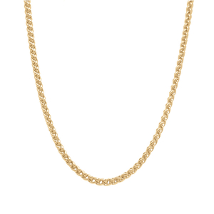 COLLIER PLAQUÉ OR MAILLE PALMIER 45CM