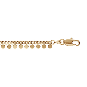 BRACELET PLAQUÉ OR PAMPILLES MULTI RONDELLES 16+3CM