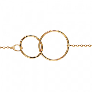 BRACELET PLAQUÉ OR 3 CERCLES 17+2CM