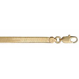COLLIER PLAQUÉ OR MAILLE MIROIR 4MM 40CM