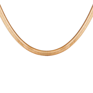 COLLIER PLAQUÉ OR MAILLE MIROIR 4MM 40CM