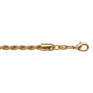 COLLIER PLAQUÉ OR MAILLE CORDE 2,8MM 50CM