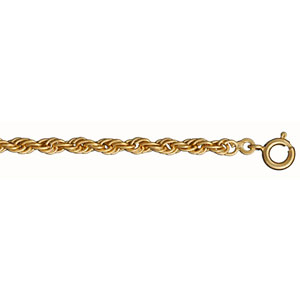 COLLIER MAILLE CORDE 70CM PLAQUÉ OR
