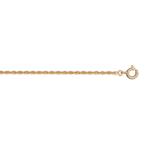 COLLIER MAILLE CORDE 70CM PLAQUÉ OR
