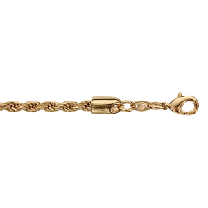 BRACELET PLAQUÉ OR MAILLE CORDE 2,8MM 18CM