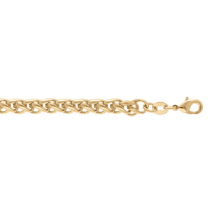 BRACELET PALMIER PLAQUÉ OR 5MM 19 CM