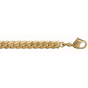 COLLIER PLAQUÉ OR MAILLE SERPENT 4MM 45CM