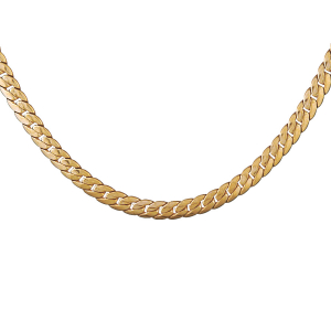 COLLIER PLAQUÉ OR MAILLE SERPENT 4MM 45CM