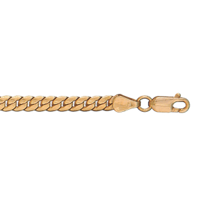 BRACELET MAILLE SERPENT 4MM PLAQUÉ OR 19CM
