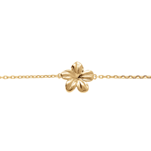 BRACELET PLAQUÉ OR FLEUR 16+3CM