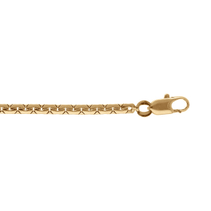 BRACELET PLAQUÉ OR MAILLE ANGLAISE PLATE 16+3CM