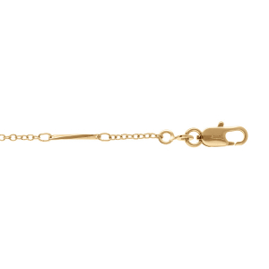 BRACELET PLAQUÉ OR BAGUETTES  16+3CM