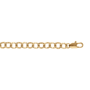 BRACELET PLAQUÉ OR MAILLONS RONDES DIAMANTÉS  16+3CM