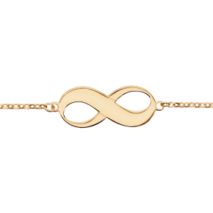 BRACELET PLAQUÉ OR MOTIF INFINI A GRAVER 16+3CM