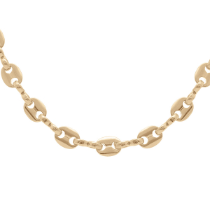 COLLIER PLAQUÉ OR GRAIN DE CAFE 5MM   55CM