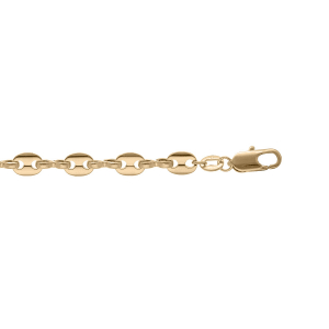 BRACELET PLAQUÉ OR GRAIN DE CAFE  5MM  18CM