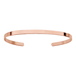 BRACELET PLAQUÉ OR ROSE ESCLAVE OUVERT RUBAN 3MM DIAM 56 PAR 47MM