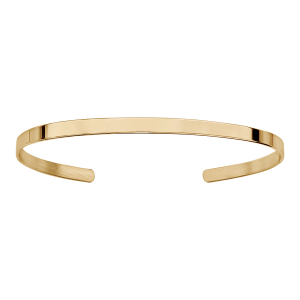 BRACELET PLAQUÉ OR JAUNE ESCLAVE OUVERT RUBAN 3MM DIAM 56 PAR 47MM