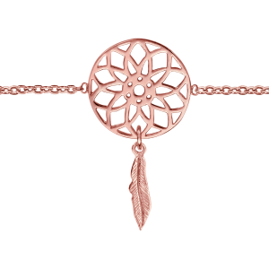BRACELET PLAQUÉ OR ROSE ATTRAPE REVE 16+2CM