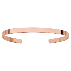 BRACELET PLAQUÉ OR ROSE ESCLAVE OUVERT RUBAN 4,5MM DIAM 60 PAR 47MM