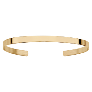 BRACELET PLAQUÉ OR JAUNE ESCLAVE OUVERT RUBAN 4,5MM DIAM 60 PAR 47MM