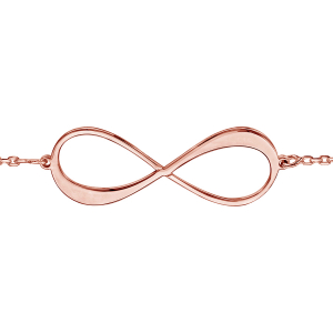 BRACELET PLAQUÉ OR ROSE FORME INFINI A GRAVER 1 OU 2 PRENOMS 16+3CM