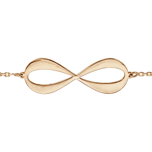 BRACELET PLAQUÉ OR JAUNE FORME INFINI A GRAVER 3 OU 4 PRENOMS 16+3CM
