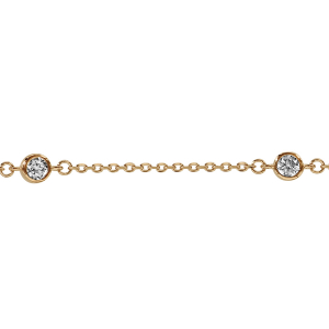 BRACELET PLAQUÉ OR 3 OXYDES BLANCS SERTIS 16+3CM