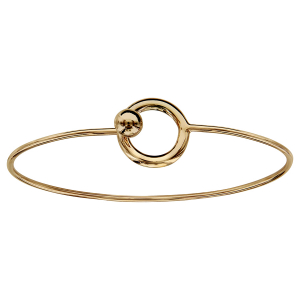 BRACELET PLAQUÉ OR JONC FERMOIR BOULE 55X50MM