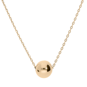 COLLIER PLAQUÉ OR BOULE LISSE 40+5CM