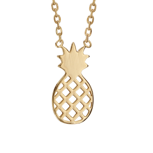 COLLIER PLAQUÉ OR ANANAS 37+4CM