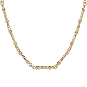 COLLIER PLAQUÉ OR AVEC BAGUETTE 40+5CM