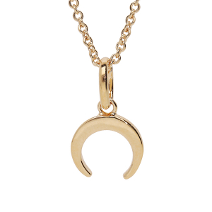 COLLIER PLAQUÉ OR PENDENTIF CROISSANT DE LUNE 40+4CM