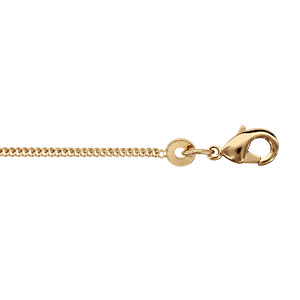 CHAINE GOURMETTE 1.2MM 50CM PLAQUÉ OR