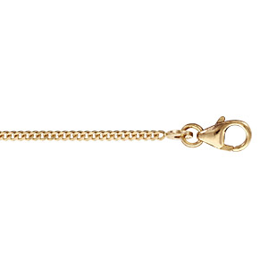 CHAINE GOURMETTE 1.5MM 40CM PLAQUÉ OR