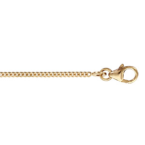 CHAINE GOURMETTE 1.5MM 50CM PLAQUÉ OR