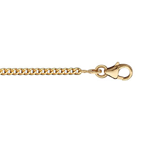 CHAINE GOURMETTE 2.1MM 50CM PLAQUÉ OR