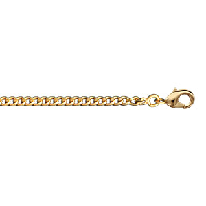 CHAINE GOURMETTE 2.1MM 55CM PLAQUÉ OR